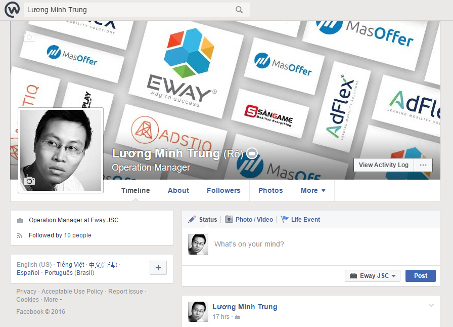Profile và Timeline giống Facebook. Nhân viên có thể thoải mái nêu mọi quan điểm công việc và cuộc sống của mình. Tính năng Follow cho phép chỉ những người quan tâm mới hiển thị những chia sẻ của đối tượng trên News Feed của mình.